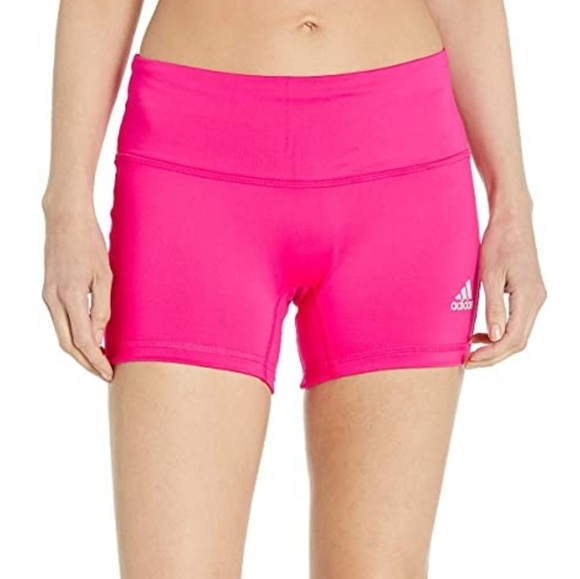 NWT Adidas Compression Fit 4" Shorts XS Hot Pink - Picture 1 of 12